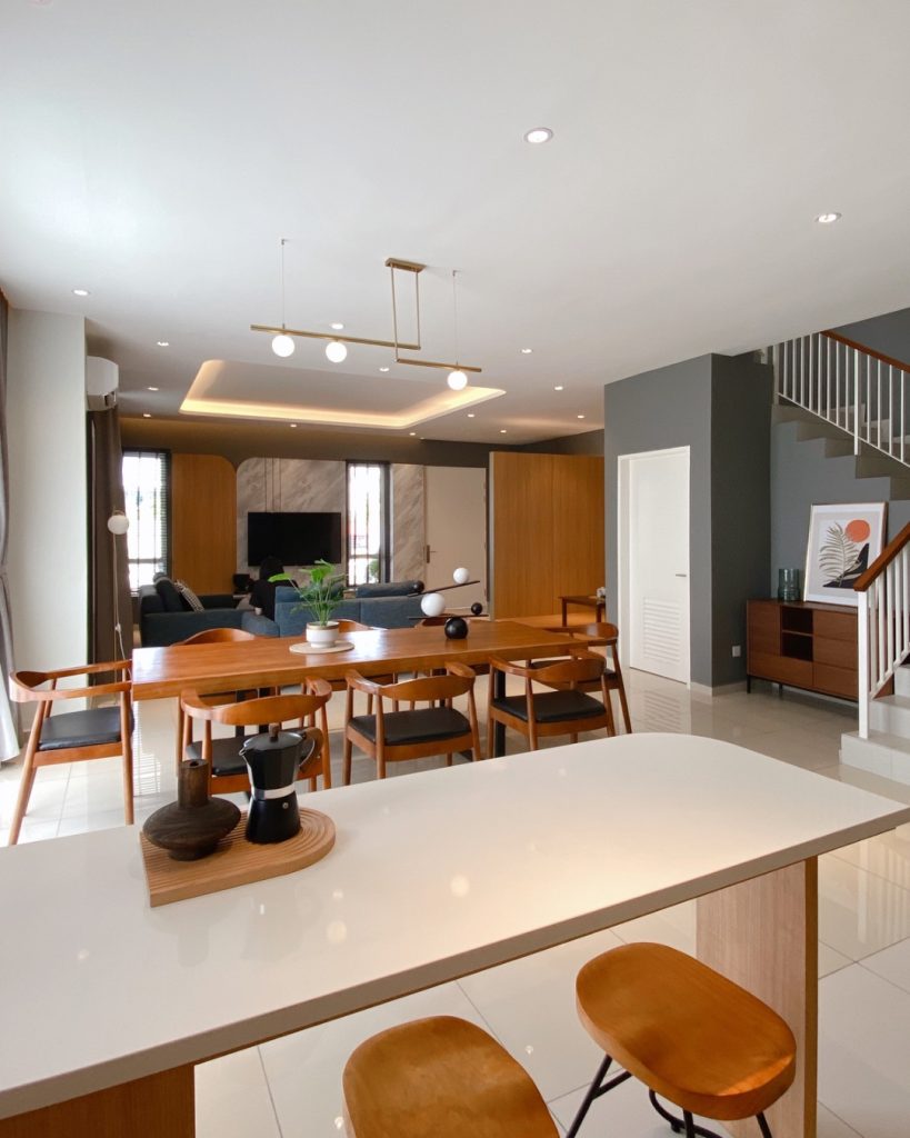 Izara Bayu Sutera spacious kitchen and living room - open concept